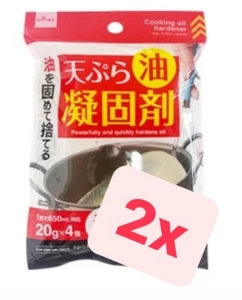 Set of 2 (8 Packs) DAISO Cooking Oil Hardener Easy to dispose cooking oil Japan - Picture 1 of 3