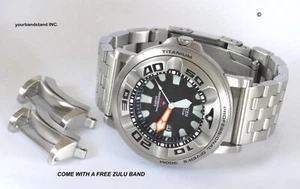 Orologio 316 L Adattatore Spazzolato con Viti per Citizen Eco-Drive Diver BJ8050-08E - Foto 1 di 15