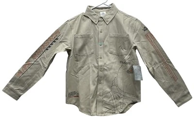 Camisa Disney Buzz Lightyear Star Command Niños Talla 13 Bronceada Abotonada Manga Larga Foto 1 de 4