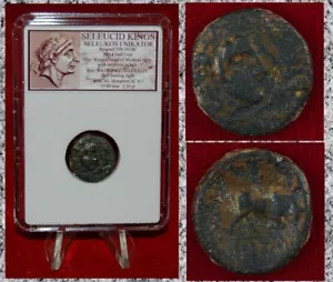 Ancient GREEK Coin Seleucid King SELEUKOS I NIKATOR Winged Medusa and Bull - Picture 1 of 4