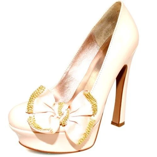 Hermosa sandalia con plataforma de charol nude crema 6 Foto 1 de 1