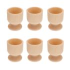  6 Pcs Wood Egg Cup Storage Rack Porcelain Child Simple Breakfast