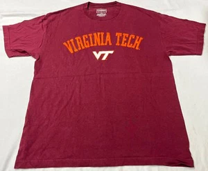 Champs Virginia Tech VT L T-Shirt Vintage Maroon - Picture 1 of 4