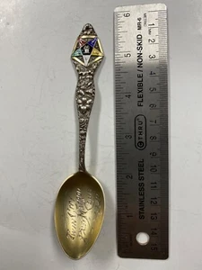 sterling silver souvenir spoon enameled - Picture 1 of 2