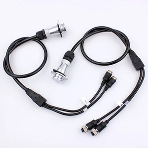2ch Trailer Cables 5PIN to 4PIN Male & Female connectors - Picture 1 of 6