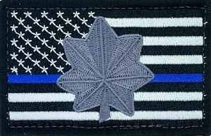 Thin Blue Line Major Patch grau - Bild 1 von 1