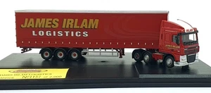 Oxford Diecast 1/76 Scale DAF01CS - DAF Curtainside James Irlam Logistics - Red - Picture 1 of 5