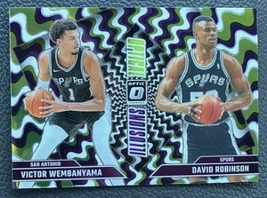 2024-25 Donruss Optic - Optical Illusions Victor Wembanyama, David Robinson #5 - Picture 1 of 2