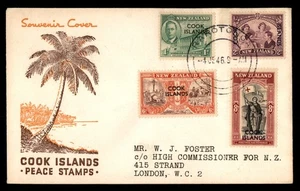 Mayfairstamps Cook Islands FDC 1946 Peace Stamps Combo First Day Cover aau_41605 - Picture 1 of 2