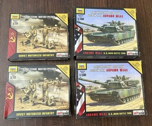 Zvezda 1/72 Soviet Motrized Infantry 1/100 U.S.Main Battle Tank - Bild 1 von 3