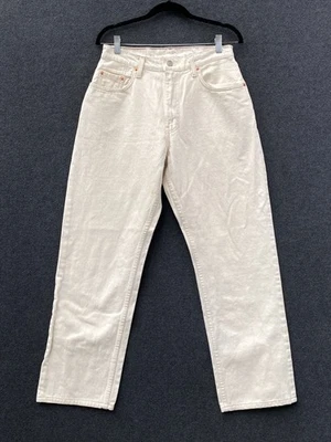 VTG 90s Levi's 557 Womens Size 12 Straight Jeans Cream Denim High Rise Australia - Image 1 of 4
