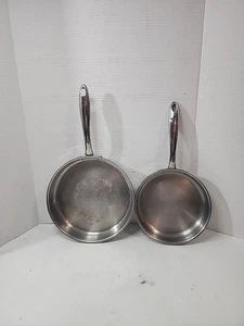 Kenmore Stainless Induction Suitable Copper Set 10" & 8" Pans Vintage Heavy Duty - Picture 1 of 6