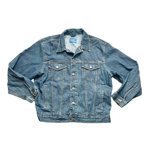High Sierra Herren Größe Large 100 % Baumwolle Knopfleiste Taschen Denim Jeansjacke - Bild 1 von 10
