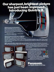 1976 Panasonic Quintrix II: Sharpest Brightest Picture Vintage Print Ad - Picture 1 of 1