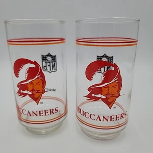 2 Vintage Tampa Bay Buccaneers NFL Fútbol 6" Vidrio de Coleccionista Bucco Bruce - Imagen 1 de 7
