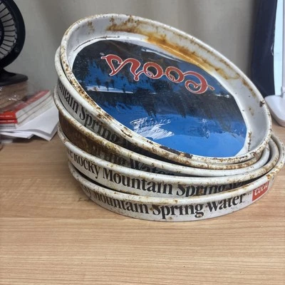 1982 Coors Rocky Mountain Scene Vintage Metal Beer Serving Tray 80's Mancave Bar - Image 1 of 4