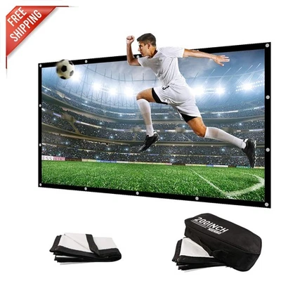 Large 200-Inch Canvas Projector Screen - Perfect for Indoor & Outdoor Movies - Image 1 of 4