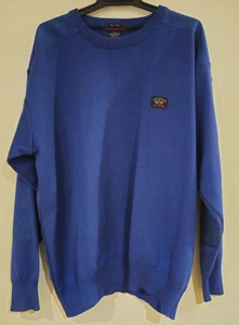 Paul & Shark yachting Knit jumper Navy Blue wool Mens Size Xl Elbow Patches  - Bild 1 von 8