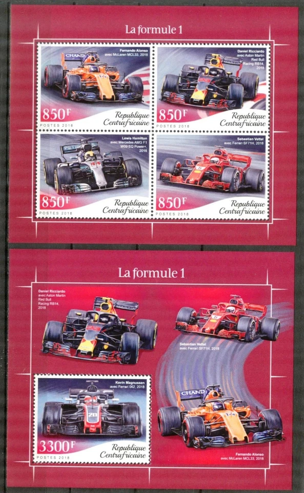 2018 - Racing /Sport /Formula 1 / Cars - Stamps - CAR  MNH** Ant. - Image 1 of 1