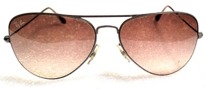 Ray Ban sunglasses aviator Flat Metal RB3513 147/13 58-15 Brown Pre-owned - Picture 1 of 9