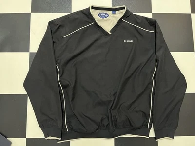 Callaway гольф Sport флюор черный бежевый v-образным вырезом ветровка пуловер куртка L - Изображение 1 из 4