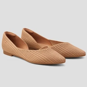Vivaia Pointed-Toe D'Orsay Flats (Melia) - Tan Nutmeg - NWOT - Size 40 - 9 - Picture 1 of 13