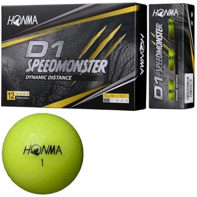 HOMMA GOLF Honma Golf HONMA Bälle D1 Speed Monsterbälle 3er Set Dutzend (36 Stück)
