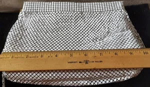 Vintage White Mesh Enamel Bags by Marlo Purse Handbag Excellent Condition - Picture 1 of 6