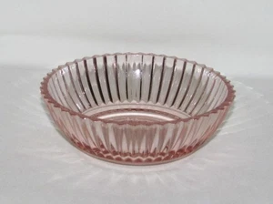 Anchor Hocking QUEEN MARY kleine Obstschale vertikal gerippt rosa - Bild 1 von 1