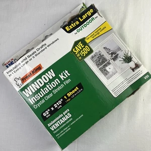 62 In. X 210 In. Outdoor Stretch Window Insulation Kit - Frost King - NEW - Picture 1 of 3