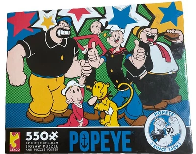 Popeye 550 Piece Jigsaw Puzzle w/ Poster Ceaco Complete - Image 1 of 4
