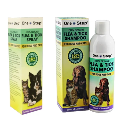 Flea & Tick 250ml Shampoo + 250ml Spray Dogs & Cats 100% Natural Allergen Free - Image 1 of 4