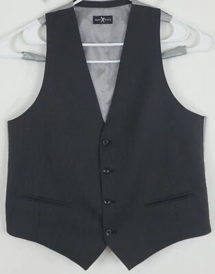 Chaleco Marc Eckō Para Hombres 4 Botones Gris Carbón y Plata Talla M 1 Bolsillo Foto 1 de 4