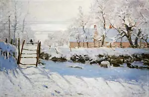 Impresión artística de La urraca de Claude Monet - Imagen 1 de 1
