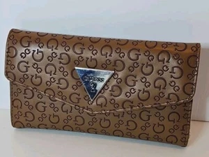 Cartera Guess Basira SHC EX860151 Marrón Polvoriento Beige Mujer Bolso sin asas Triple Cartera - Imagen 1 de 12