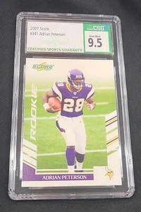2007 Score Adrian Peterson Vikings RC CSG 9.5 - Picture 1 of 1