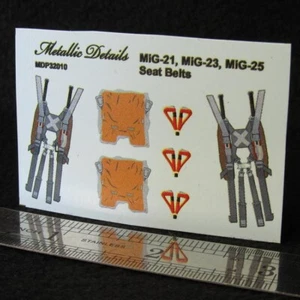 MiG-21 MiG-23 MiG-25 seat belts 3D Decals Scale 1:32 for Plastic Model MDP32010 - Picture 1 of 2