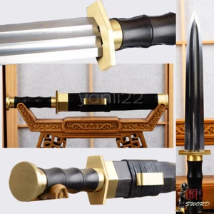 Gentleman Chinese Jian Folded Steel+Ebony+Brass Self-defense Sharp Short Sword - Picture 1 of 12