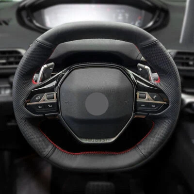 Car Steering Wheel Sewing Leather Cover For Peugeot 3008 4008 2017 2018 508 2019 - Image 1 of 4