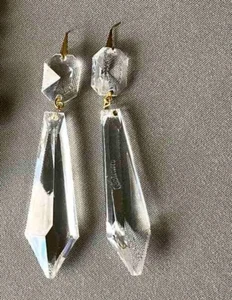 Two (2) Brand New Waterford Crystal Avoca Chandelier Prisms 4 1/4" - Picture 1 of 5