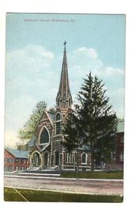 Unitarian Church Bratleboro Vermont Postcard VT - Picture 1 of 2