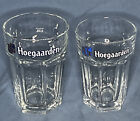 HOEGAARDEN BEER SIGNATURE HEXAGONAL TUMBLER PUB GLASSES set of 2  5” High