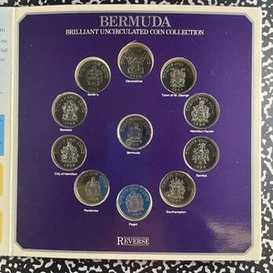 1984 Bermuda 375th Anniversary 10x Coin Mint Set Lot#B2385 With Case - Picture 1 of 9