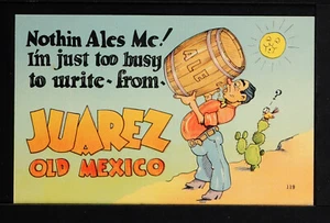MEXICO 104- CHIHUAHUA -Cd. Juárez, Juarez Old México, Nothin Ales Me! I'm just t - Picture 1 of 2