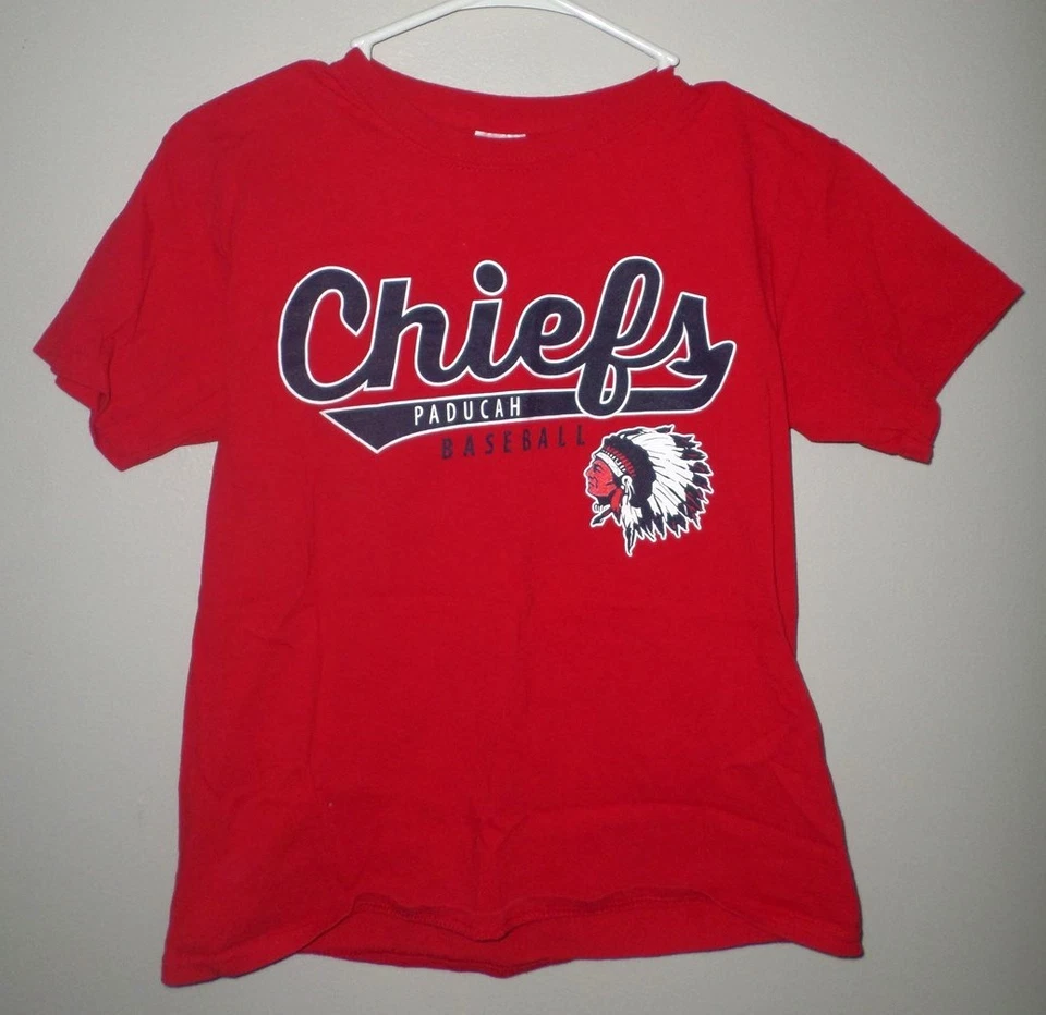 PADUCAH CHIEFS youth med tee Kentucky minor league baseball T shirt OVL kids  - Imagem 1 de 1