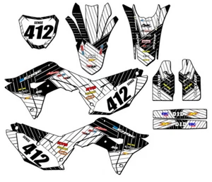 2017-2018 CRF 450 R RACE SERIES White Senge Graphics Kit Compatible with Honda - Picture 1 of 10