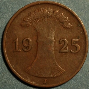 Germany Weimar Republic 1 Reichspfennig 1925 J KM#37 - Picture 1 of 2