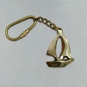 Nautical Brass Boat Key Chain Ring Handmade Excellent Decor & Gifting Product - Picture 1 of 6