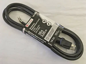 Utilitech Replacement Cord 10 foot 15-Amp 14-Gauge Black Indoor Workshop - Picture 1 of 4