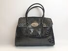 MATALAN Bag Ladies Womens Large Tote Patent Crocodile Print Faux Leather Handbag